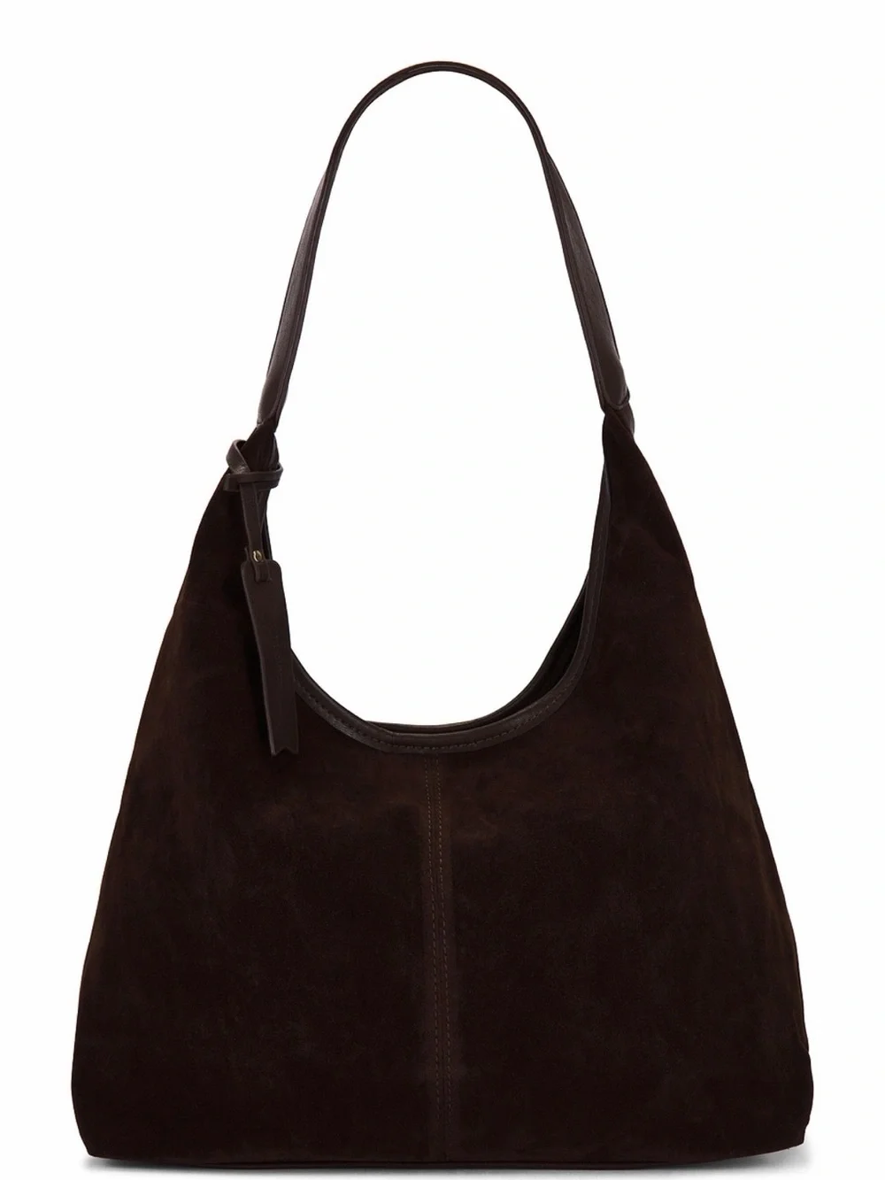 8 Other Reasons Dark Brown Slouch Suede Bag